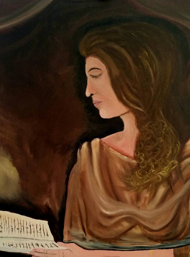 770x1039 Saatchi Art Woman Reading Painting By Matt Brown - Woman Reading Painting