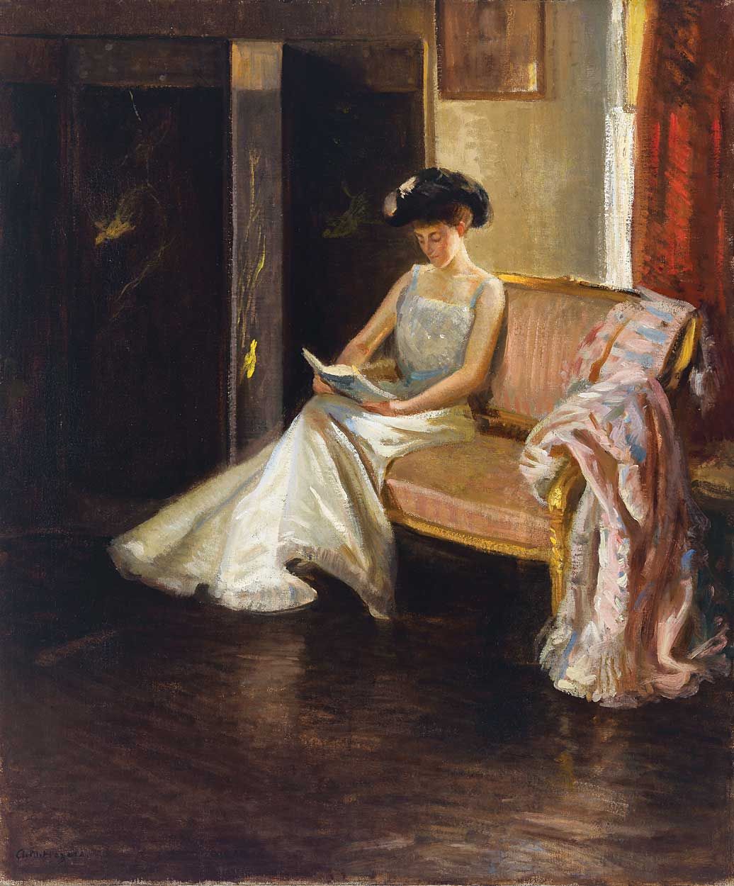 Woman Reading Painting At PaintingValley Com Explore Collection Of   Woman Reading Painting 26 