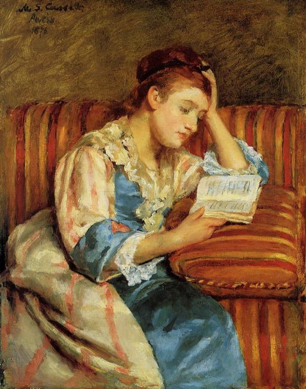 629x800 One Year One Painting A Day Mary Cassatt And Young Woman Reading - Woman Reading Painting