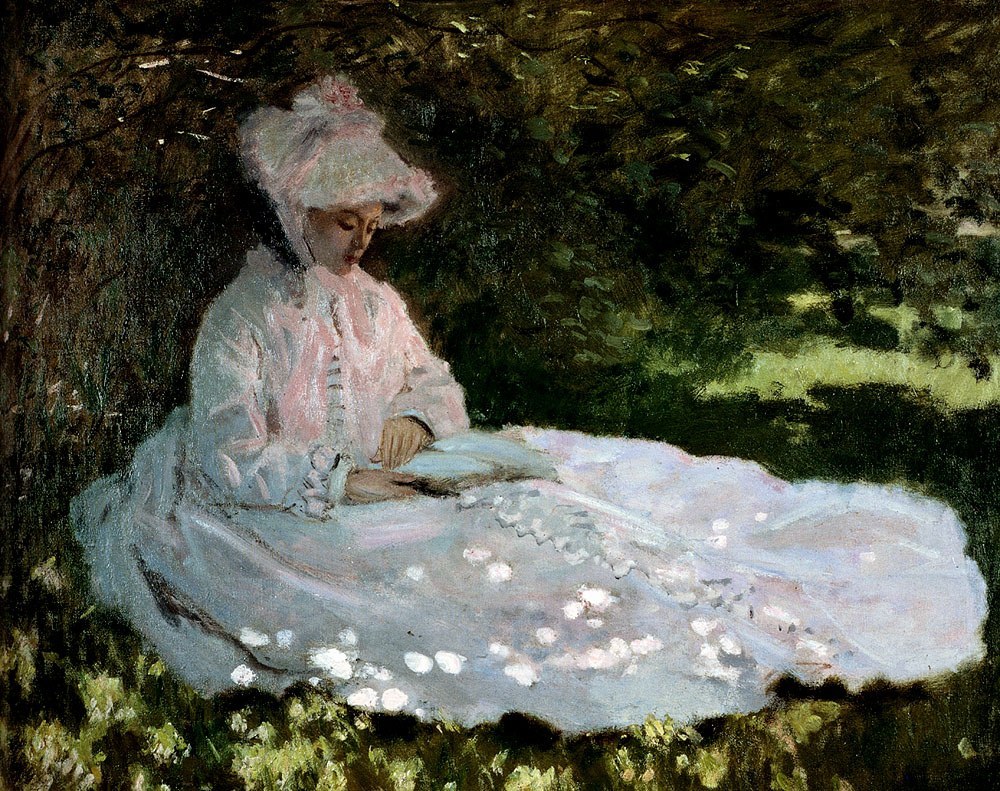 1000x791 Claude Monet A Woman Reading Painting Best Paintings For Sale - Woman Reading Painting