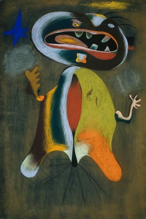 468x700 Joan Miro's Paintings Of Monstrous Women The Mothers Of Fascists - Woman Shouting Painting