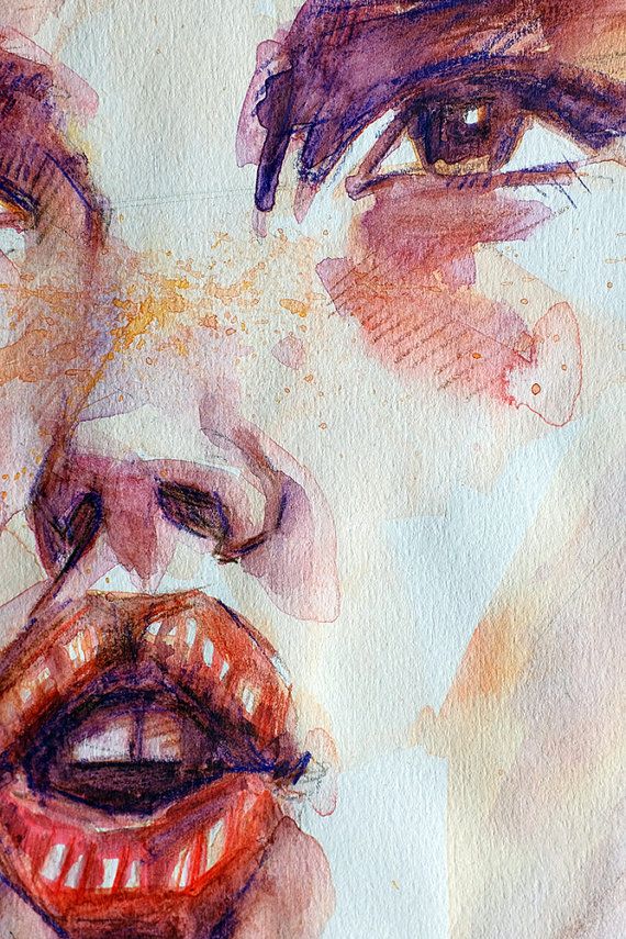 570x855 Original Colour Pencil Drawing Woman Shouting By Smogartist - Woman Shouting Painting