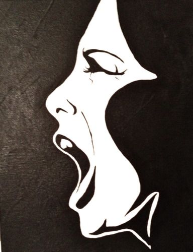 384x500 Painting - Woman Shouting Painting