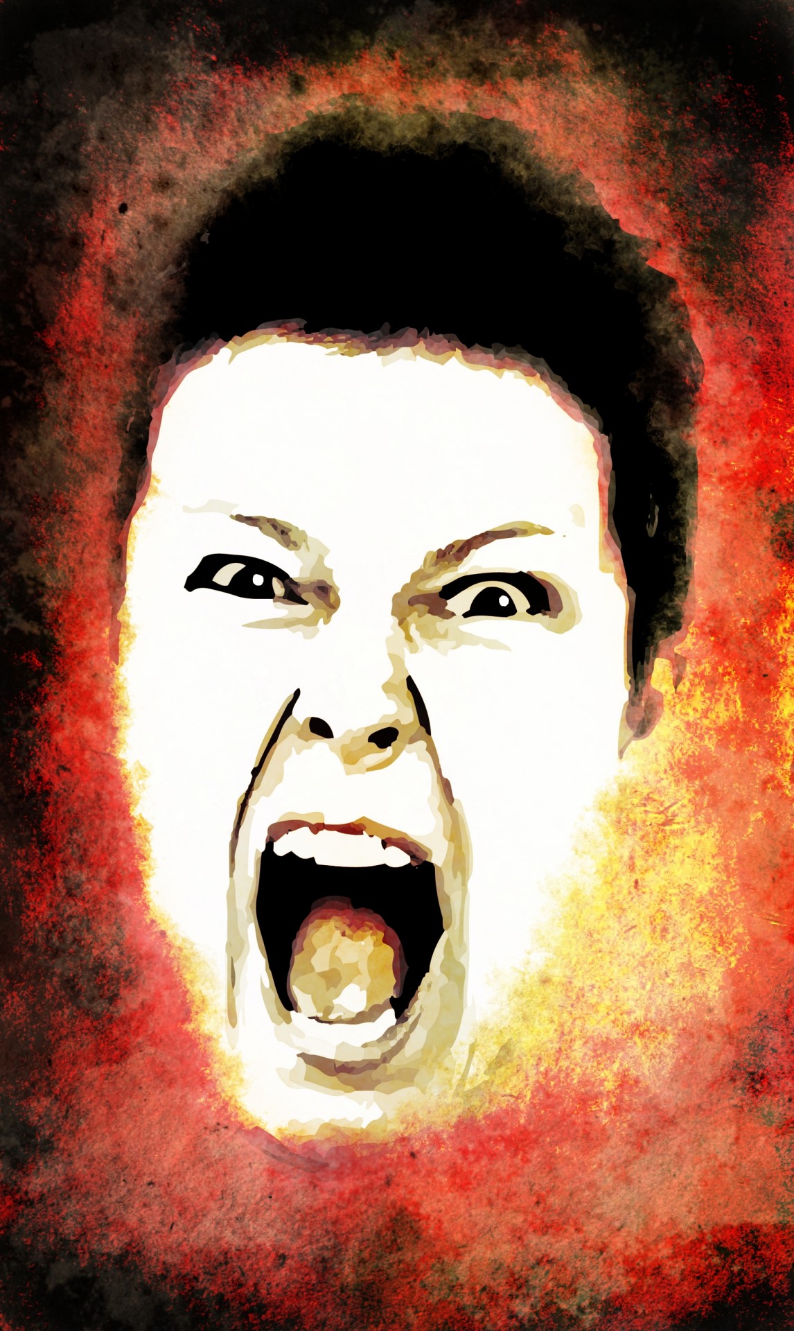 1146x1920 Scary Woman Free Stock Photo - Woman Shouting Painting