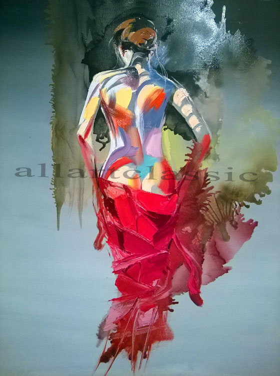 560x750 Cheap Paintings For Sale - Woman Silhouette Painting