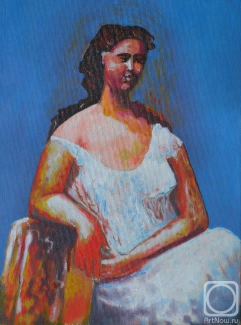 483x650 Painting Sitting In A Buy On Artnow.ru - Woman Sitting In Chair Painting