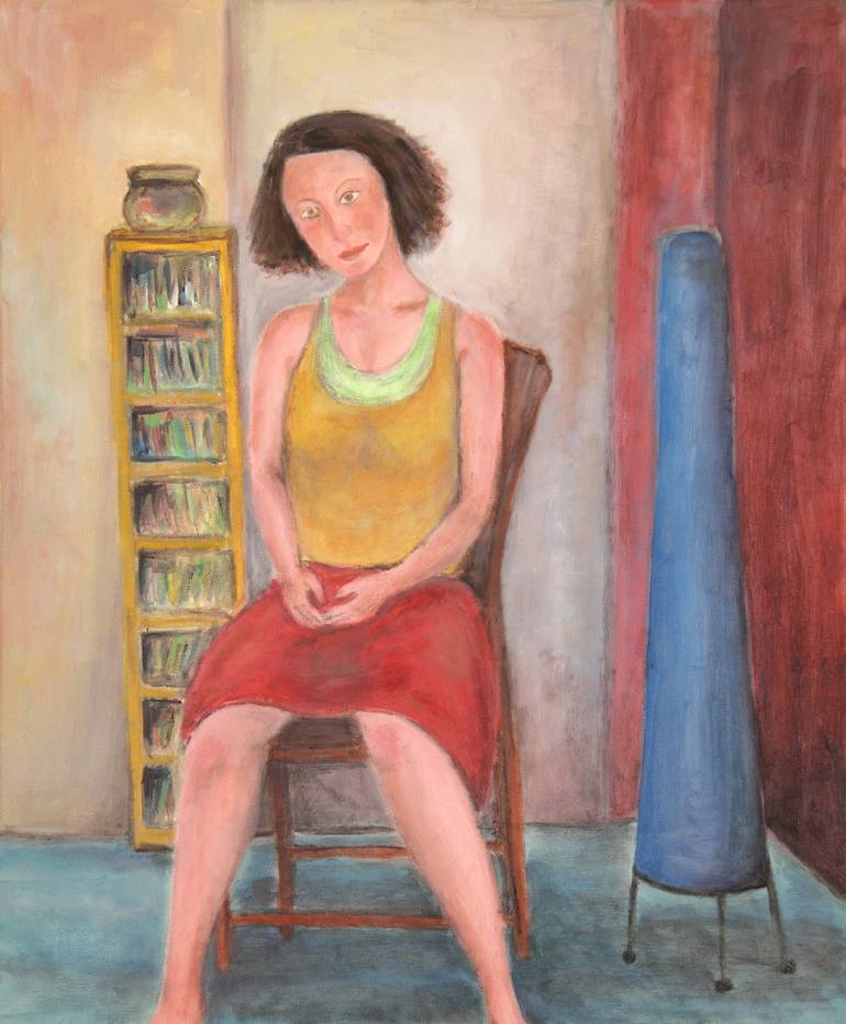 770x932 Saatchi Art A Woman Sitting On A Chair Painting By Ilan Nissim Moriya - Woman Sitting In Chair Painting