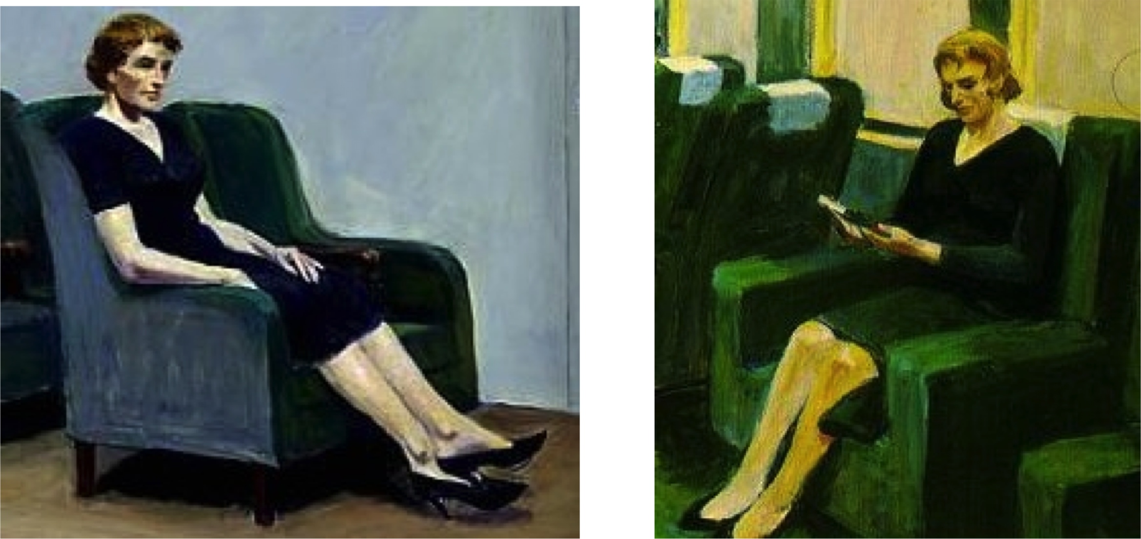 2337x1105 The Metaphor Of The Journey In Edward Hopper Tim Haslett's Blog - Woman Sitting In Chair Painting