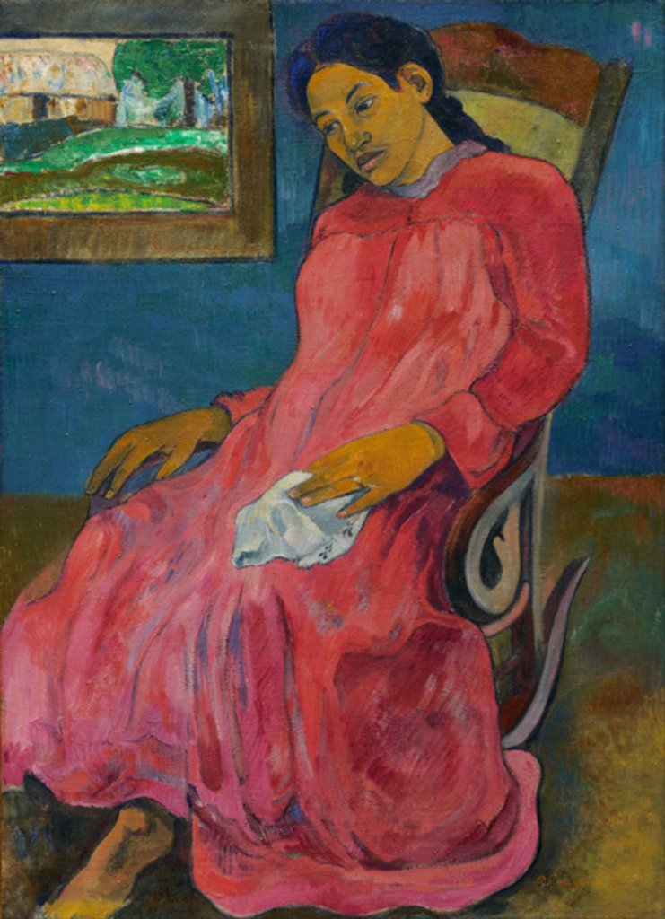 741x1024 Woman Sitting On A Rocking Chair Posters Amp Prints By Paul Gauguin - Woman Sitting In Chair Painting