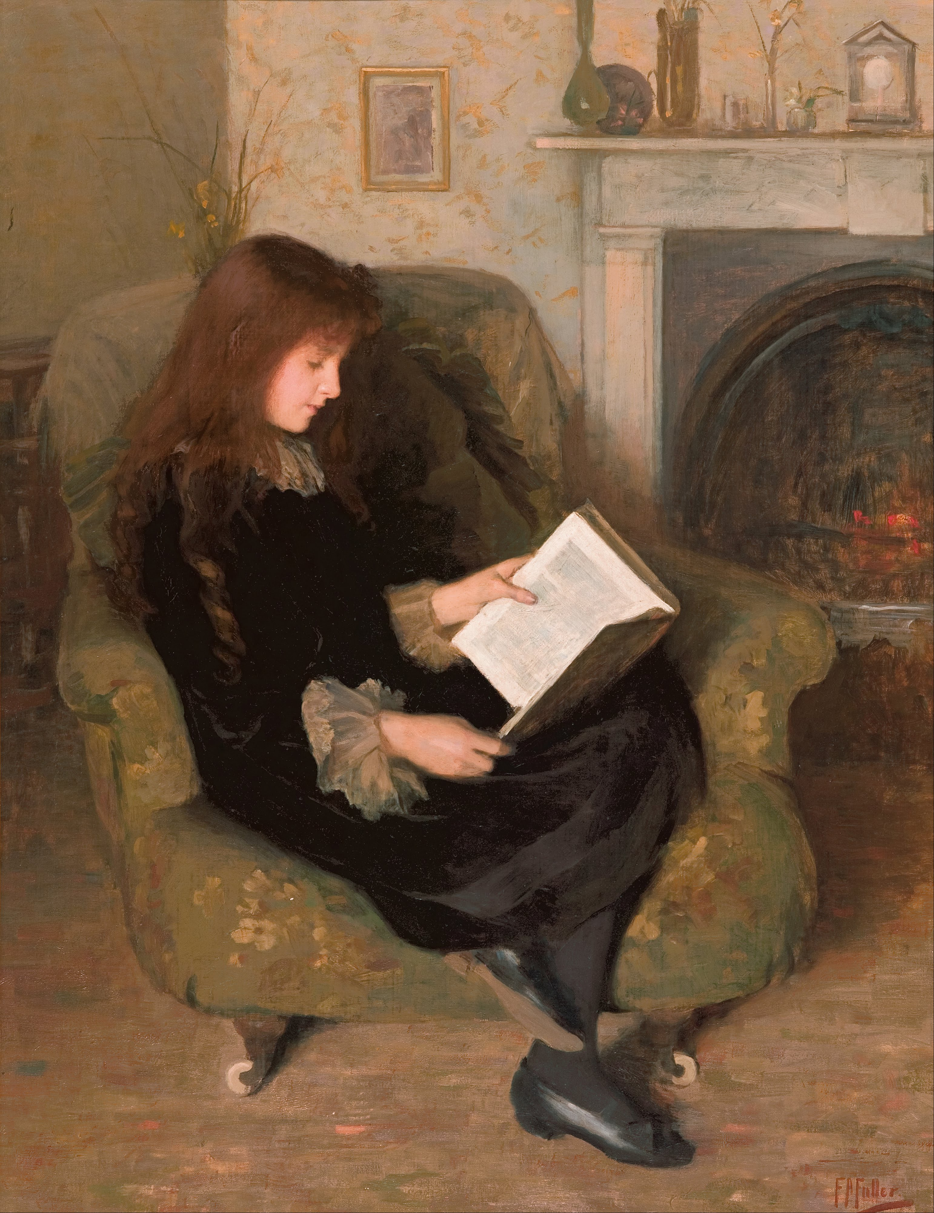 3083x4001 Fileflorence Fuller - Woman Sitting In Chair Painting