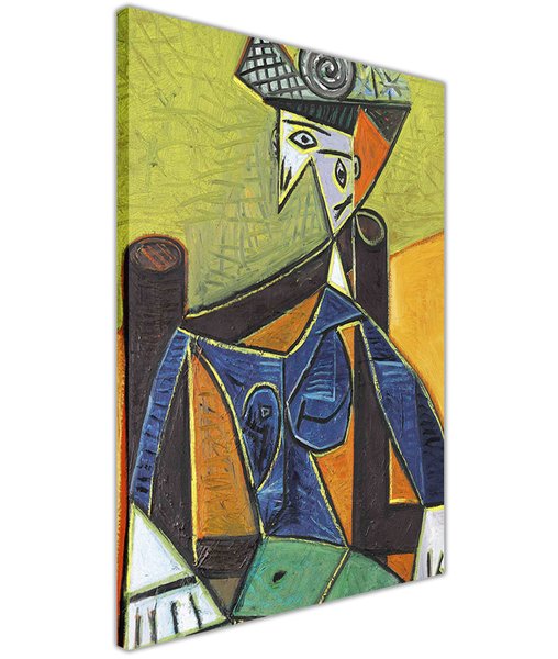 508x600 Hokku Designs Cubism Woman Sitting In A Chair By Pablo Picasso - Woman Sitting On Chair Painting