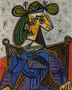 239x300 Postcard Pablo Picasso Woman Sitting In A Easy Chair 1941 Modern - Woman Sitting On Chair Painting