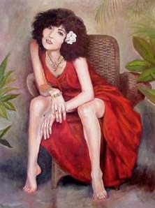 222x298 Randy Groden - Woman Sitting On Chair Painting