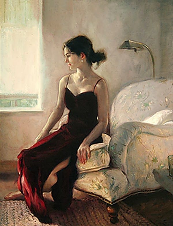 600x783 Design Dictionary Brocatelle Paintings And Illustrations - Woman Sitting On Chair Painting