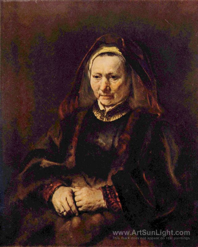 642x800 Portrait Of An Old Woman Sitting C. 1655 - Woman Sitting Painting