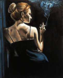 242x300 Woman Smoking Paintings - Woman Smoking Painting