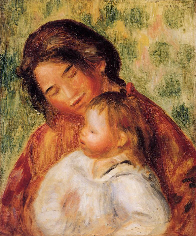 785x943 Woman And Child Painting Pierre Auguste Renoir Oil Paintings - Woman With Child Painting