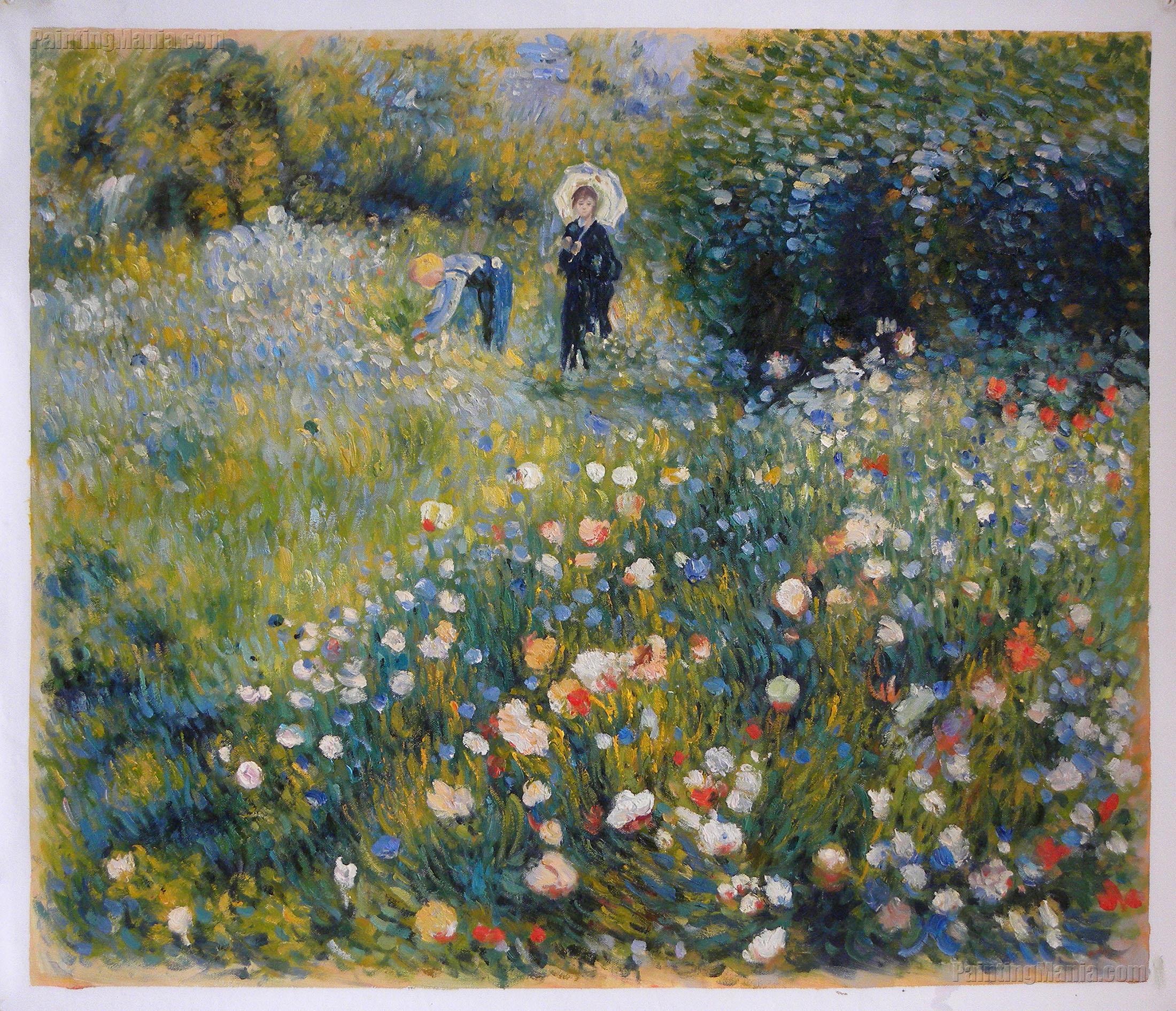 2200x1891 Summer Landscape (Woman With A Parasol In A Garden) - Woman With Parasol Painting