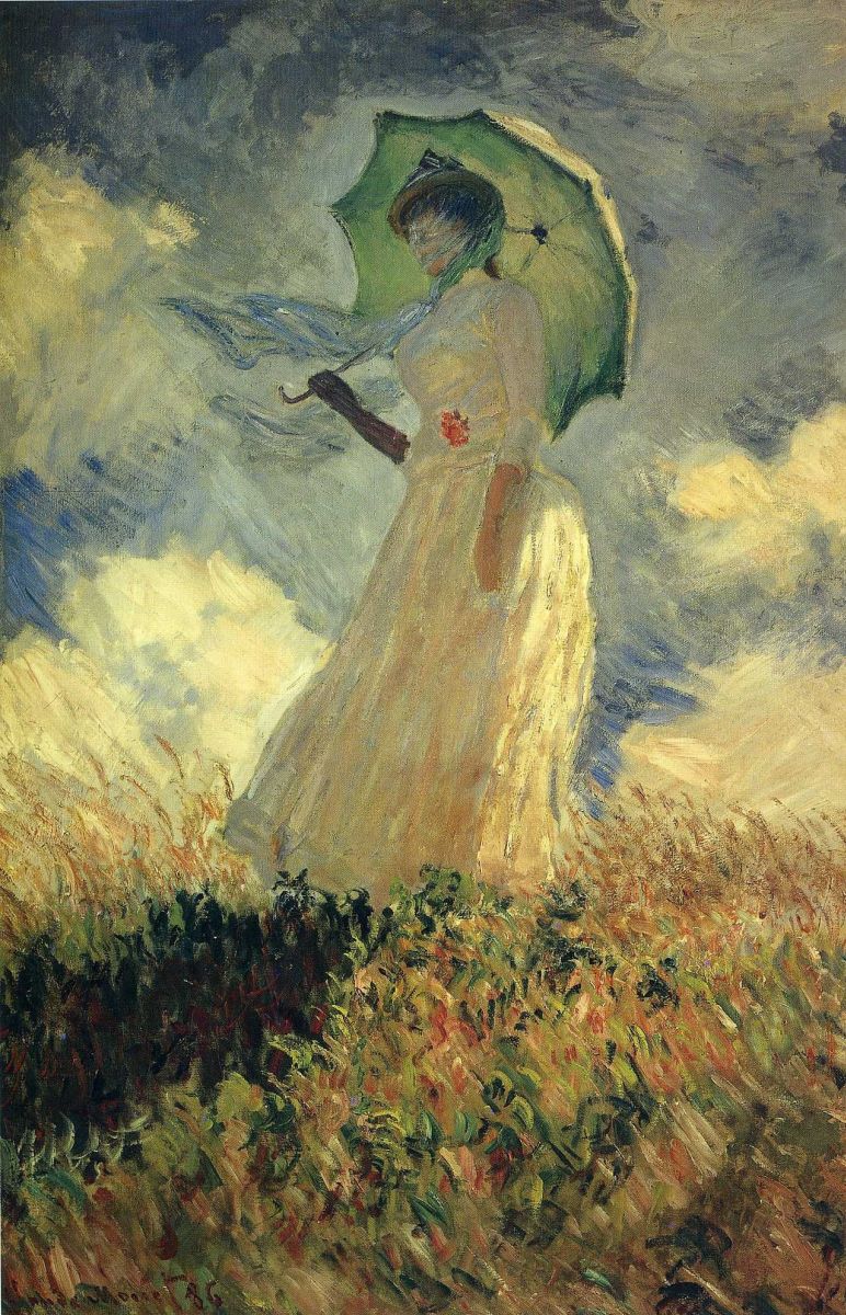 772x1200 Woman With A Parasol, Facing Left. A Study By Claude Monet - Woman With Parasol Painting