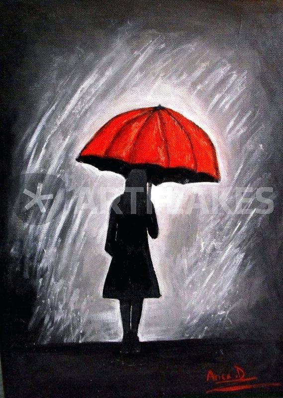 569x800 Umbrella Painting Red Red Umbrella Paintings On Canvas Aiomp3s.club - Woman With Red Umbrella Painting
