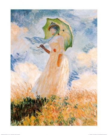 360x450 Woman With Umbrella Art Print By Claude Monet - Woman With Umbrella Painting Monet