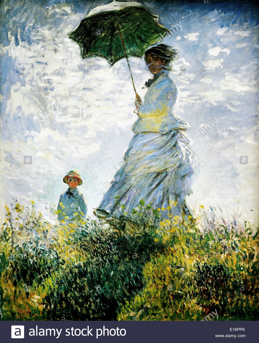 Woman With Umbrella Painting Monet at PaintingValley.com | Explore ...