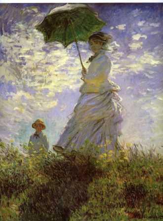 330x448 Claude Monet's Famous Painting Woman With A Parasol About Famous - Woman With Umbrella Painting Monet
