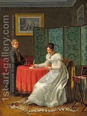 301x400 Woman Writing A Letter Pierre Duval Lecamus Reproduction 1st Art - Woman Writing Painting