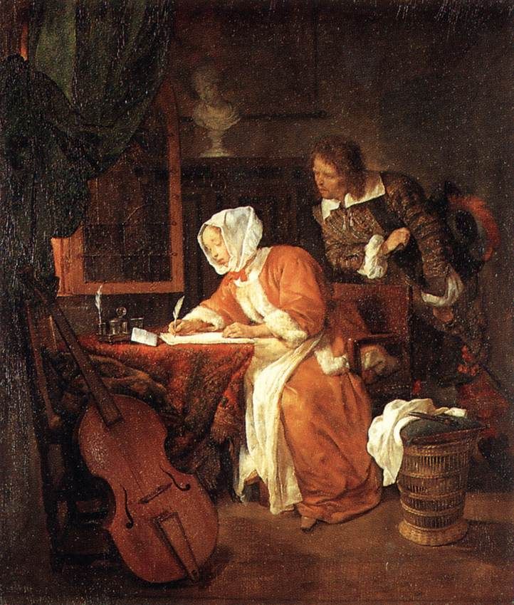 722x850 Original Turkish Carpets In European Paintings - Woman Writing Painting