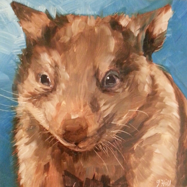 600x600 Baby Wombat. Daily Painting For 12 Jan 2015 Art - Wombat Painting