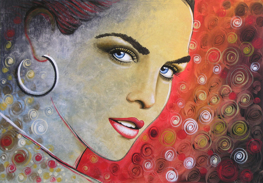 900x629 Abstract Woman Painting Print . True Painting By Amy Giacomelli - Women Painting