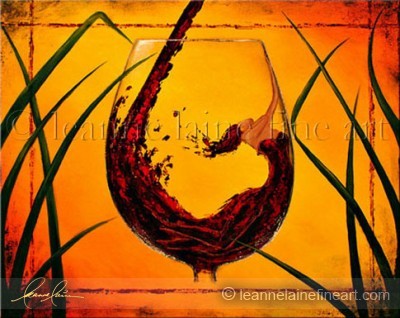 400x318 Lady Merlot, Lady Wine Art, Women Wine Art, Women - Women Power Painting