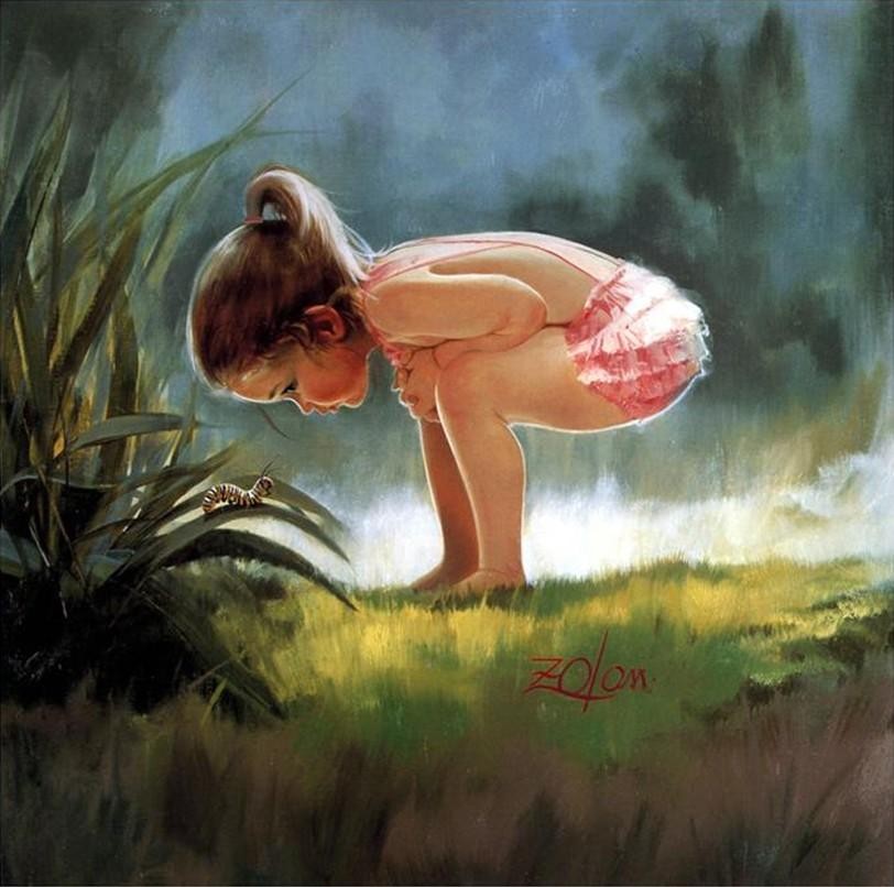 812x806 Small Wonder Oil Painting - Wonder Painting