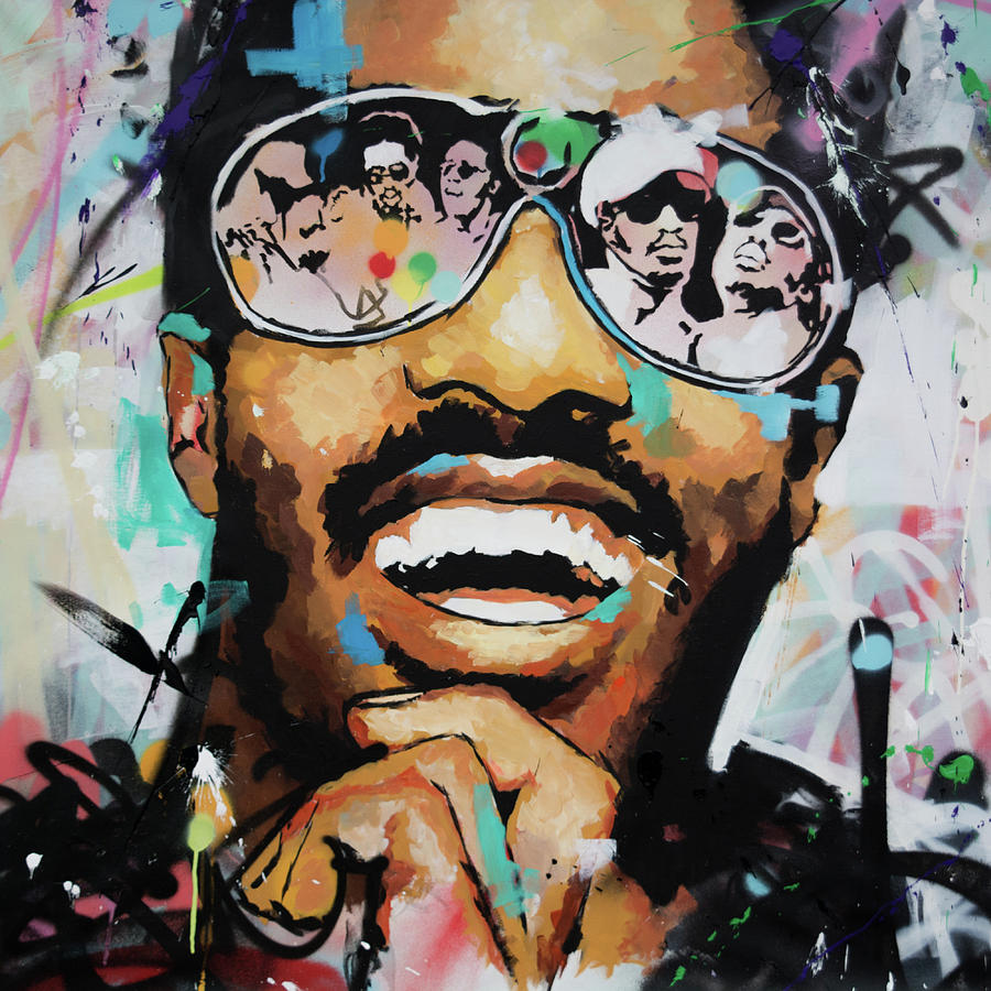 900x900 Stevie Wonder Portrait Painting By Richard Day - Wonder Painting