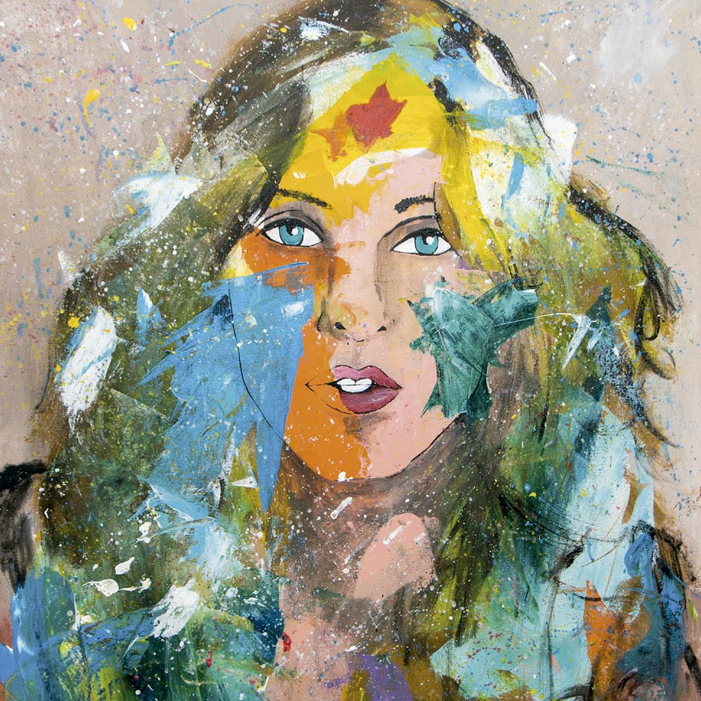 1024x1024 Wonder Woman Painting Pop Art 90x70cm Certificated Art - Wonder Painting