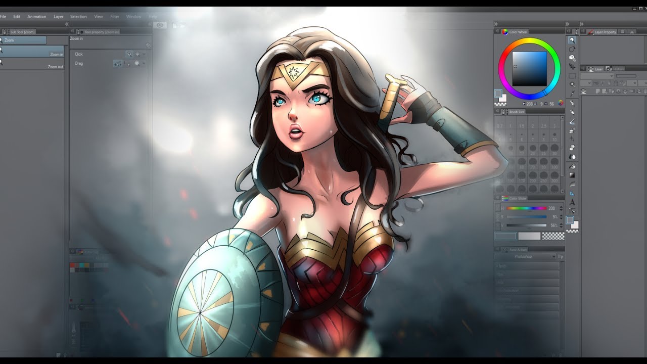 1280x720 Wonder Woman [Digital Painting] - Wonder Painting