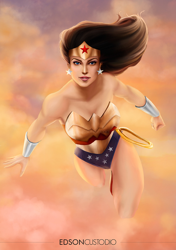 600x849 Wonder Woman Digital Painting On Behance - Wonder Woman Painting