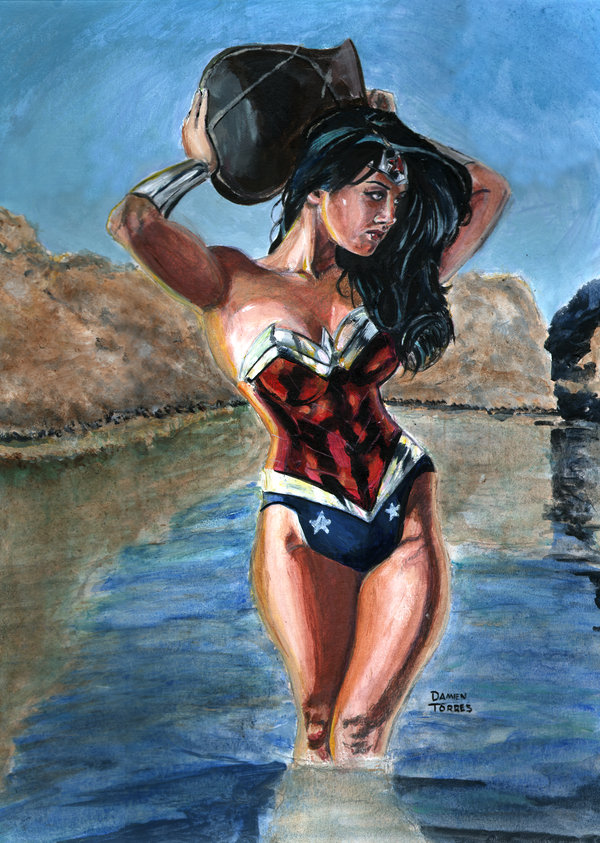 600x843 Wonder Woman Painting By Dtor91 - Wonder Woman Painting