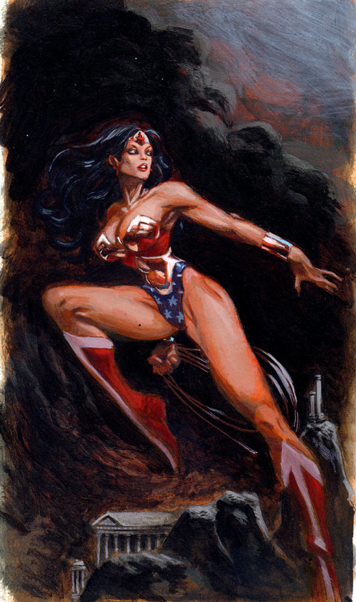500x846 Wonder Woman Painting By Moritat - Wonder Woman Painting