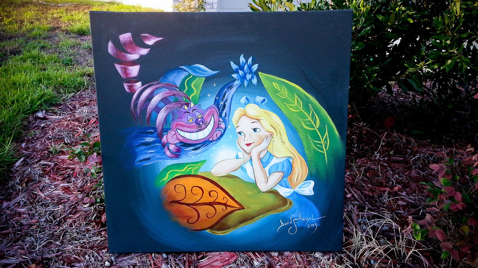 1600x900 David J. Hansel The Artist Alice In Wonderland Painting I - Wonderland Painting