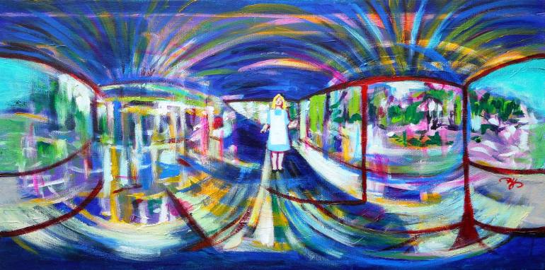 770x382 Saatchi Art Alice In 360 Wonderland Painting By Haelyn Y - Wonderland Painting