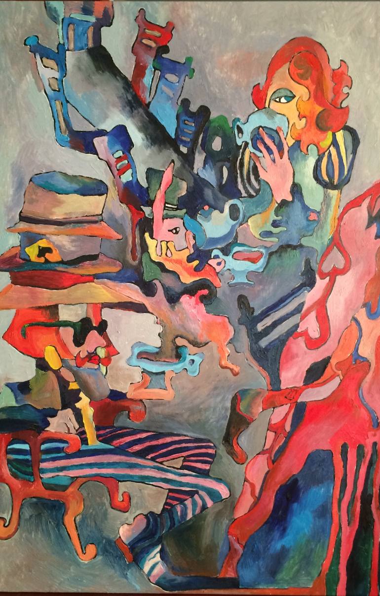 770x1207 Saatchi Art Alice In Wonderland Painting By Alexandra - Wonderland Painting