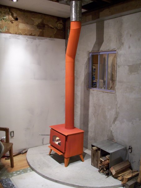 453x604 Reclaimed Wood Stove. Painted With Engine Coating. Fully - Wood Burner Painting