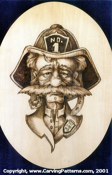 385x600 Watercolor Painting Wood Buring And Wood Carving By L S Irish - Wood Burner Painting