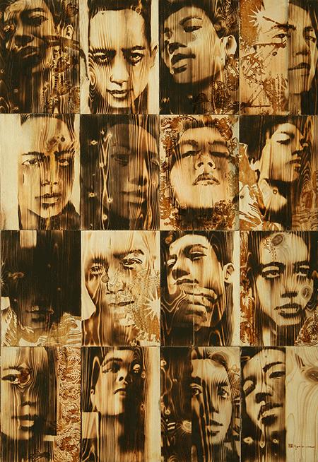 450x654 Ngo Van Sac Burns Wood Into Paintings - Wood Burning And Painting