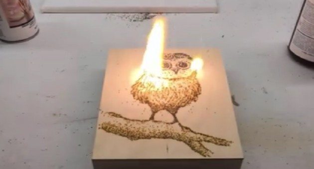 630x339 Painting With Gun Powder Is More Fun Than Regular Wood Burning - Wood Burning And Painting