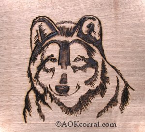 300x274 Wolf Patterns Woodburning, Painting, Crafts - Wood Burning And Painting