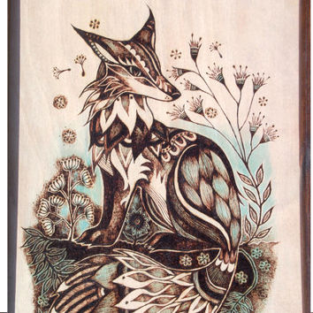 354x354 Wood Pot - Wood Burning And Painting