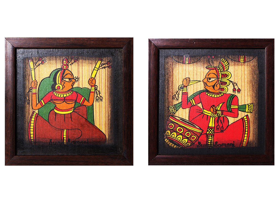 1100x800 Buy Wooden Canvas Rajasthani Wall Painting Set - Wood Canvas Painting