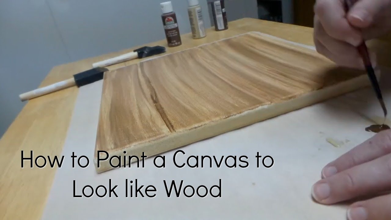 1280x720 How To Paint A Canvas To Look Like Wood Diy Faux Wood Canvas - Wood Canvas Painting